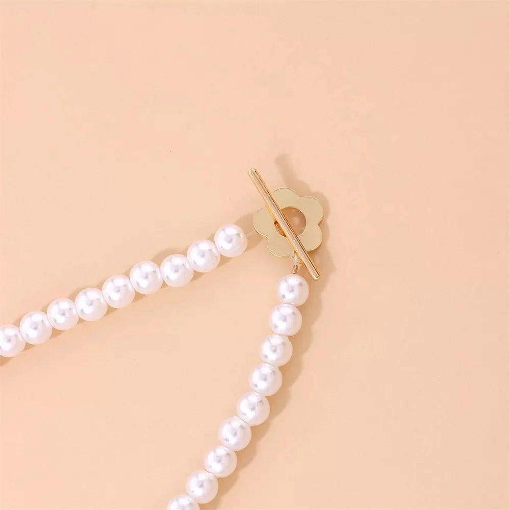 Floral Choker Flower Clasp Necklace